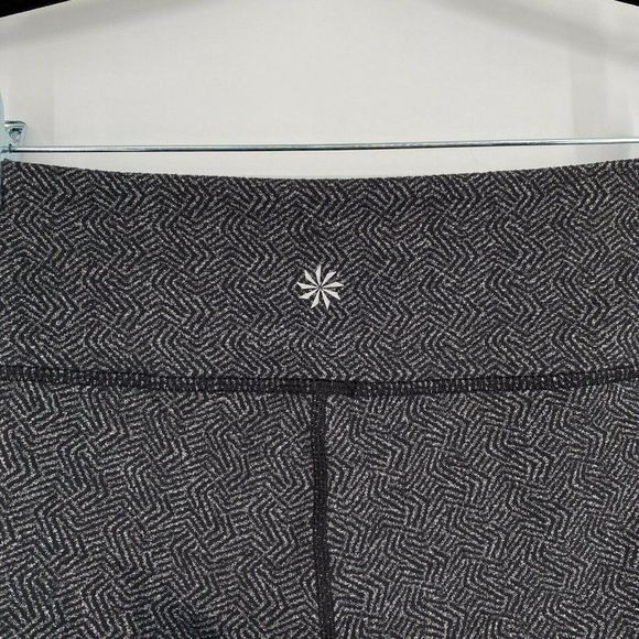 Athleta Chaturanga Herringbone Print Leggings Size XS Stretch Crop Workout Gray - Picture 5 of 10